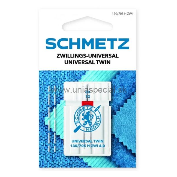 Dvojihla pre ozdobné šitie - rozteč 4,0 mm - 2x80