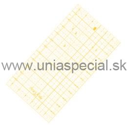 Pravítko pre patchwork 6,5" x 12" (inch) - žltý popis
