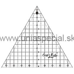 Pravítko pre quilting a patchwork triangl 9.1/4"x8" (235x203 mm), čierny popis