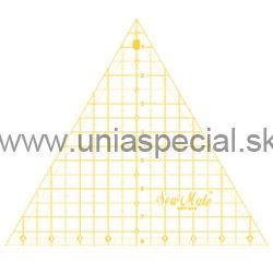 Pravítko pre quilting a patchwork triangl 9.1/4"x8" (235x203 mm), žltý popis