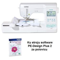 Vyvac stroj Brother F540E + software PE-Design Plus 2 za polovicu