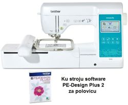ijac a vyvac stroj Brother F580 + software PE-Design Plus 2 za polovicu