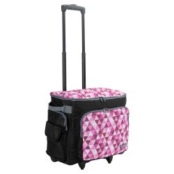 Ta�ka na kolieskach Diamond design (ru�ov�)